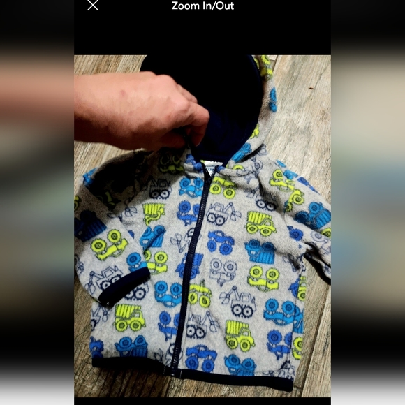 2 Lightweight Fleece , Washed not Worn full zip Jackets 9 to 12m - Picture 3 of 6